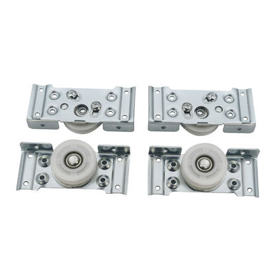 Sürgülü Gardırop Kapıları için Demir ve Naylon Katlanır Kapı Rulo Tekerlek Bağlantı Parçaları 8.5cm*11cm