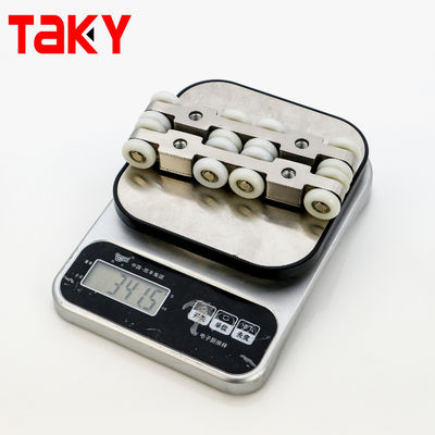 Modern Mobilya Dolabı için Çift Yumuşak Kapatma 8 Tekerlekli Kaydırıcı Kapı Katran Donanımı