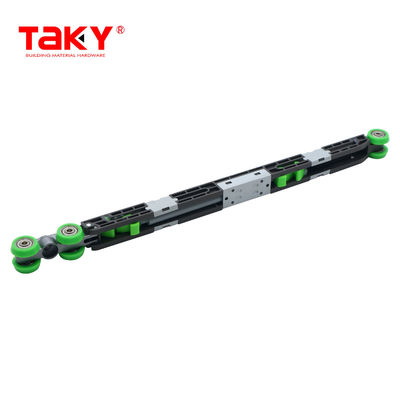 Sürgülü Gardırop Tekerlek Donanımı Uzun Ömürlü Çift Yumuşak Kapanan Kapı Kasnağı Damperli Makaralar