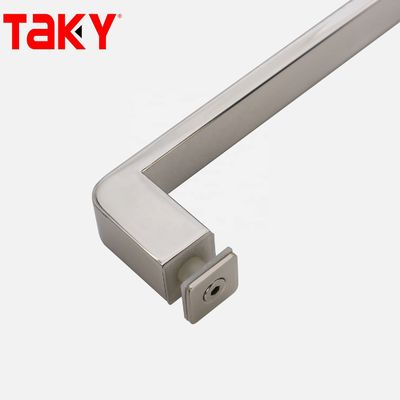 12mm Cam Kalınlığı Paslanmaz Çelik Dörtgen Tüp Çubuğu Cam Kapı Düz Tek Taraflı Çekici
