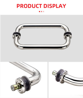 Paslanmaz Çelik 304 Elektroplatürlü gümüş yuvarlak boru Kaydırma Cam Kapı Talimi