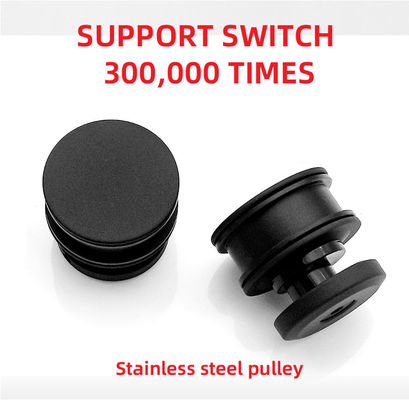 Kaydırıcı Kapı Track Barn Kit Duş Donanım Aksesuarları Cam Paslanmaz Çelik Matt Siyah