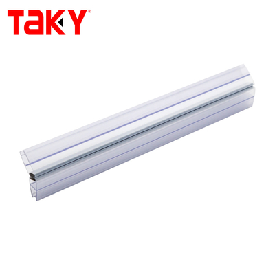 180 Degree Shower Sliding Door PVC Transparent Waterproof Seal Strip for 6mm-10mm Glass