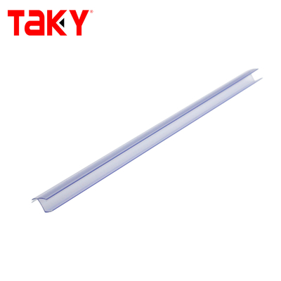 T Type PVC Shower Door Seal Strip 6-12mm Transparent Waterproof