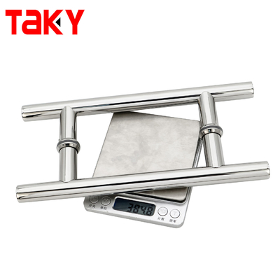 Heavy Duty Round Tube H Shape Double Push Pull Glass Door Handle