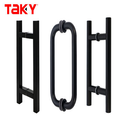 İyi fiyat Modern Tasarımlı Gümüş Kare Paslanmaz Çelik Duş Cam Kapı Çekme Kolu çevrimiçi