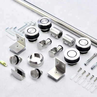 İyi fiyat Otel Banyo ve Giyinme Odası için 8-12mm Çerçevesiz Cam Kapı Sürgülü Ayna Ahır Kapısı Kiti çevrimiçi