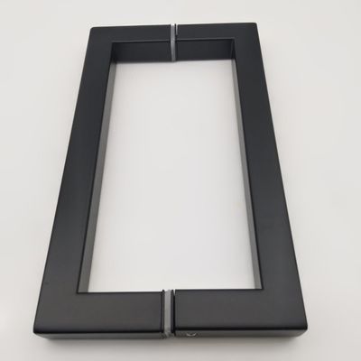 İyi fiyat Otel 8 inç Siyah Mat D tipi Paslanmaz Çelik 304 Cam Kapı Kolu, Duşakabin için çevrimiçi