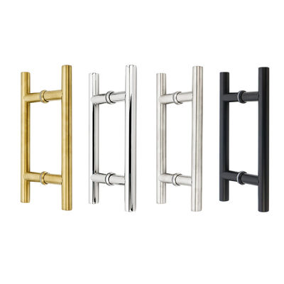 İyi fiyat Paslanmaz çelik 201 304 316 cilalı ayna leke Siyah altın cam çelik kapı kolu çevrimiçi