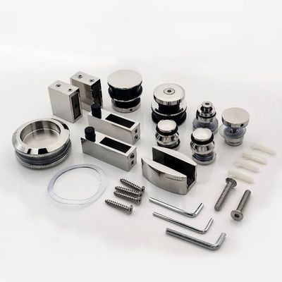 İyi fiyat Ev, Otel, Ofis, Villa Banyosu için Çerçevesiz Cam Sürgülü Ahır Duş Kapısı Donanım Kiti çevrimiçi