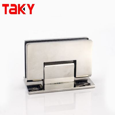 İyi fiyat H PLATE Paslanmaz Çelik Bakır Çerçevesiz Pivot Duvar Montajlı Duş Cam Kapı Hinge çevrimiçi