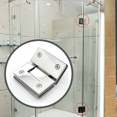 İyi fiyat Fırçalı Nikel Cam Hinge 135 Derece Açılış Açısı Cam Duş Kapakları için İdeal çevrimiçi