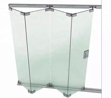 İyi fiyat Çinko Alaşımlı Cam Donanımlı Sürgülü Katlanır Çerçevesiz Camlama Sistemleri İç Katlanır Kapı çevrimiçi