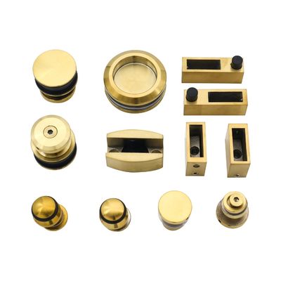 İyi fiyat Kare Temperli Cam Kapılar için 304 Paslanmaz Çelik Çerçevesiz Sürgülü Kapı Donanımı çevrimiçi