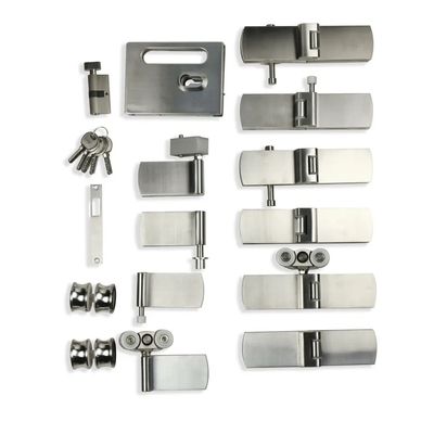 İyi fiyat Ofis Cam Bölme Donanımı için Saten/Cilalı Kaplamalı Katlanır Cam Sürgülü Kapı çevrimiçi