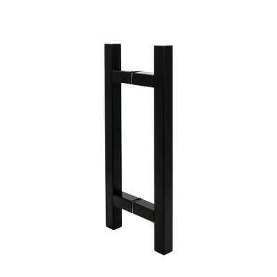 İyi fiyat Matt Siyah L şeklindeki banyo cam kapı kolu Paslanmaz çelik 304 çevrimiçi