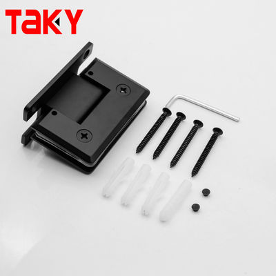 Çin Toptan Matt Siyah 90 Derece Duvardan Cam'a 10 mm Duş Cam Kapı Hinge