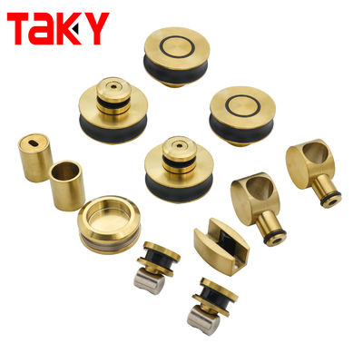 İyi fiyat Yüksek Kaliteli Çerçevesiz Çinko Alaşımlı Kaydırmalı Cam Kapı Donanım Duş Kapı Donanım Kiti çevrimiçi