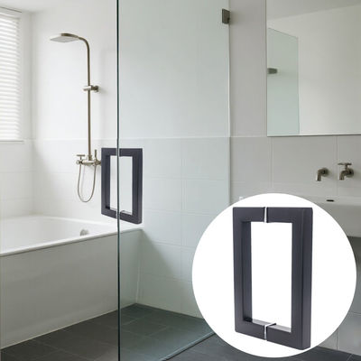 İyi fiyat Fabrika 304 Paslanmaz Çelik Matt Siyah Renk Kare Tüp Cam Kapı Talimi çevrimiçi