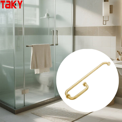 Otel banyo yuvarlak tüp altın duş odası cam kapı çekme kolu