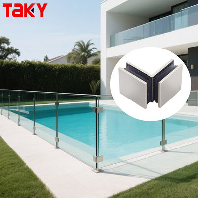 İyi fiyat Paslanmaz Çelik Cilalı Cam Kapı Braketleri 90 Derece Kapı Kare Sabit Kelepçe çevrimiçi