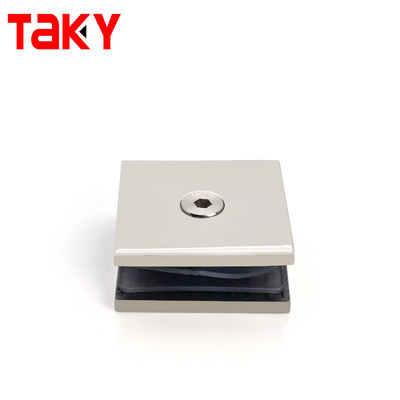 İyi fiyat 0 Derece Tek Delik Kare Duş Cam Kapı Kelepçesi Banyo Duvarı Cam Montaj Kelepçesi çevrimiçi