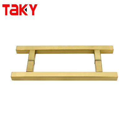 SS304 Paslanmaz Çelik Duşakabin Cam Kapı Kolu, 203*203*19*1.0mm Boyutunda ve Parlak/Fırçalanmış Nikel/Siyah Kaplamalı