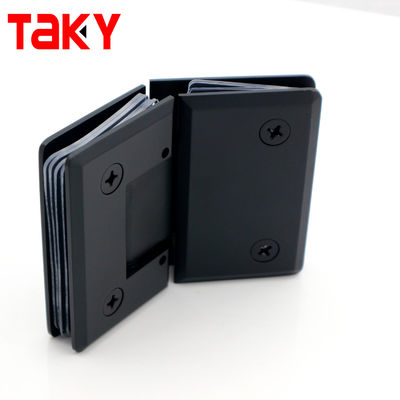 İyi fiyat Easy Installation Glass to Glass Door Hinge Matte Black Shower Door Hinge Glass Door Hinge çevrimiçi
