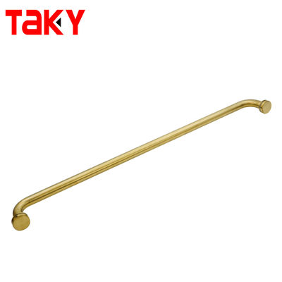 İyi fiyat Yeni Stil Altın Havlu Bar Tek Taraflı Paslanmaz Çelik Duş Cam Kapı Kolu çevrimiçi