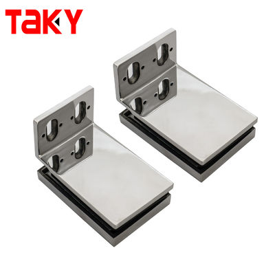 Katı tunçtan yapılmış 8-12 mm cam için cilalanmış 90 derece cam duş sargıları