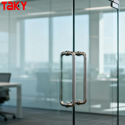 İyi fiyat Modern Sırt Sırta Havlu Bar Çerçevesiz Paslanmaz Çelik Duş Cam Kapı Çekme Kolu çevrimiçi