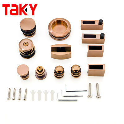 İyi fiyat Rose Gold Stainless Steel 304 Sliding Door System Glass Door Hardware Kit çevrimiçi