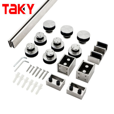 İyi fiyat Modern Cam Parçaları Temperli Cam Kapı Sistemi Paslanmaz Çelik Çerçevesiz Duş Sürgülü Kapı Donanımı çevrimiçi