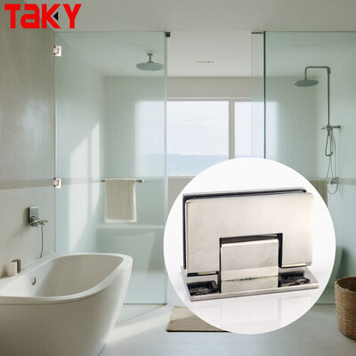 İyi fiyat 90 derece Duvar Montajı Paslanmaz Çelik Cam Duş Hinge 8-12mm Cam Kapı Hinge çevrimiçi