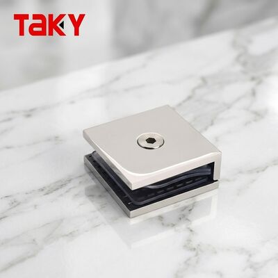 İyi fiyat Braket Camdan Duvara Mekanik Sabitleme 0 Derece Tek Delikli Kare Cam Kapı Kelepçesi çevrimiçi