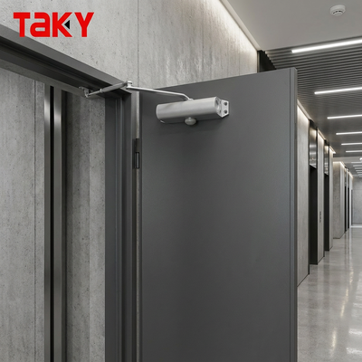 Çelik ve Ahşap Otel Kapıları için Gümüş Yangına Dayanıklı Hidrolik Ayarlanabilir Üst Kapı Kapatıcı