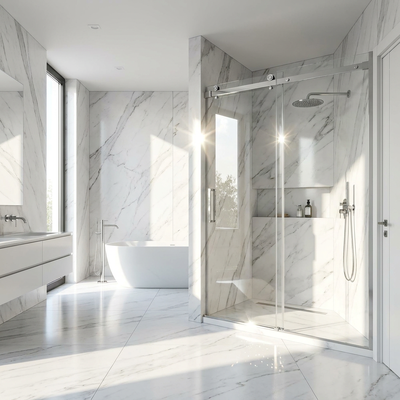 İyi fiyat Üretilen Paslanmaz Çelik Duş Kapı Sürgülü Silindirler Cam Sürgülü Banyo Kapı Donanımı çevrimiçi